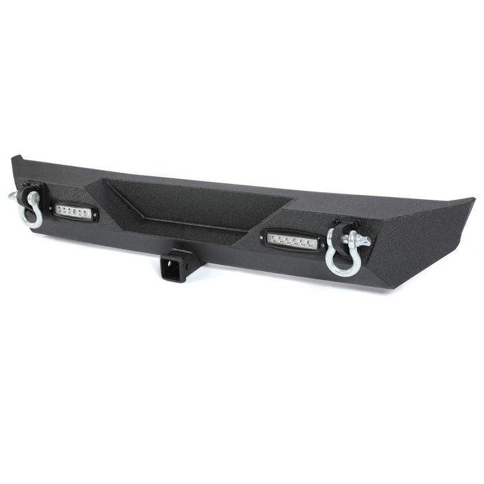 DURAFORCE Rear Bumper W/Led Light D-Rings 2" receiver Fit 87-06 Jeep Wrangler YJ TJ
