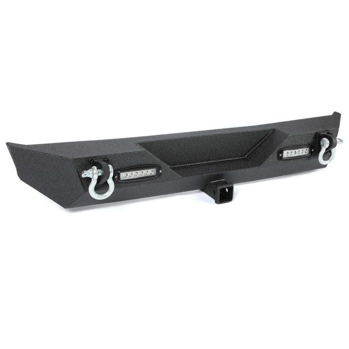 DURAFORCE Rear Bumper W/Led Light D-Rings 2" receiver Fit 87-06 Jeep Wrangler YJ TJ