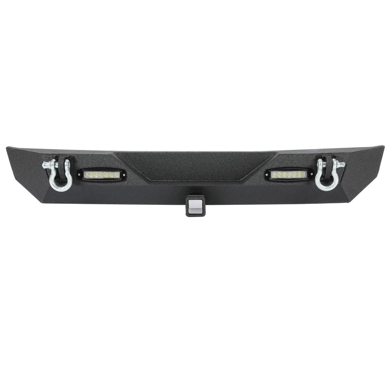 DURAFORCE Rear Bumper W/Led Light D-Rings 2" receiver Fit 87-06 Jeep Wrangler YJ TJ