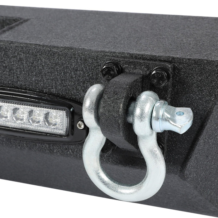 DURAFORCE Rear Bumper W/Led Light D-Rings 2" receiver Fit 87-06 Jeep Wrangler YJ TJ