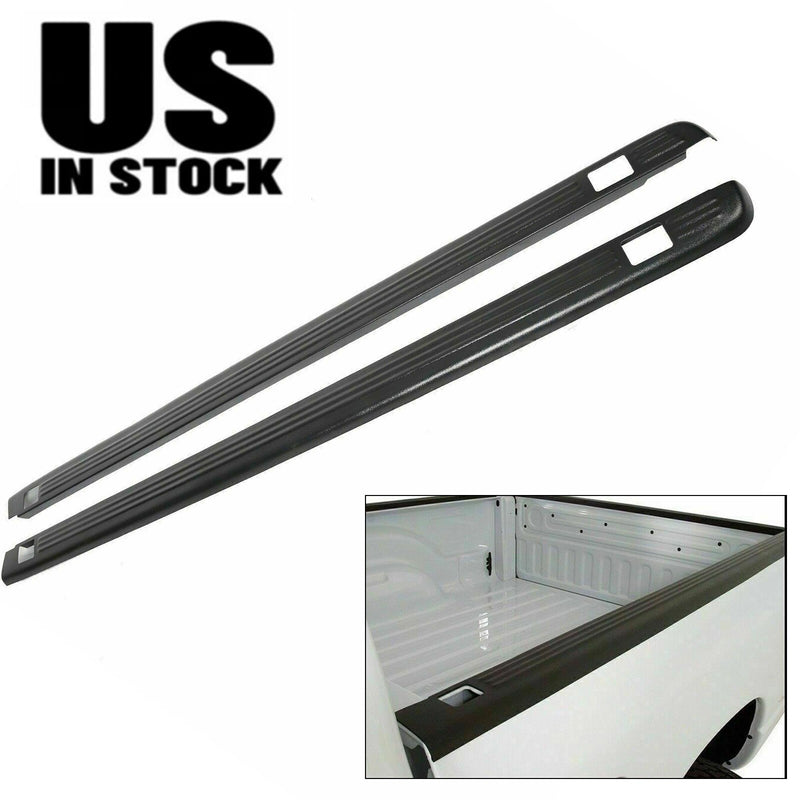 DURAFORCE Black Bed Rail Caps for 1999-2006 Chevy Silverado / GMC Sierra 6'6" Bed 7201151