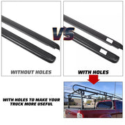DURAFORCE Black Bed Rail Caps for 1999-2006 Chevy Silverado / GMC Sierra 6'6" Bed 7201151