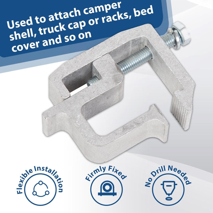 DURAFORCE 4 x Truck Cap Topper Camper Shell Mounting C-Clamps For Truck Rack Heavy Duty