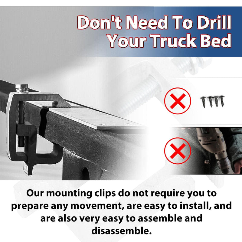 DURAFORCE 4 x Truck Cap Topper Camper Shell Mounting C-Clamps For Truck Rack Heavy Duty