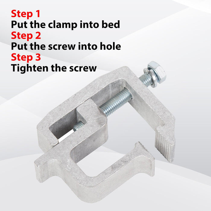 DURAFORCE 4 x Truck Cap Topper Camper Shell Mounting C-Clamps For Truck Rack Heavy Duty