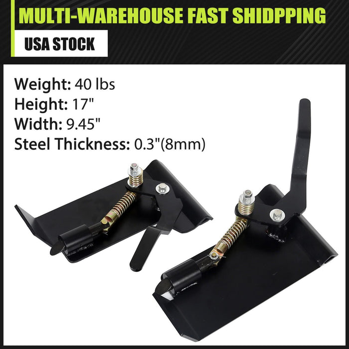 DURAFORCE Weld-On Skid Steer Quick Attach Bucket Conversion Adapter Latch Plates Universal