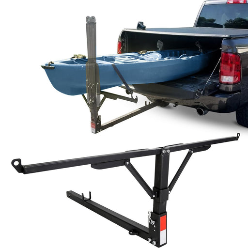 DURAFORCE Foldable Truck Bed Hitch Extender Extension Rack Canoe Boat Kayak Lumber w/Flag