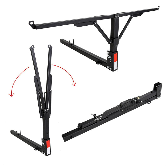 DURAFORCE Foldable Truck Bed Hitch Extender Extension Rack Canoe Boat Kayak Lumber w/Flag