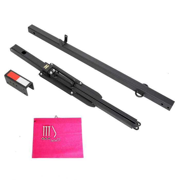 DURAFORCE Foldable Truck Bed Hitch Extender Extension Rack Canoe Boat Kayak Lumber w/Flag