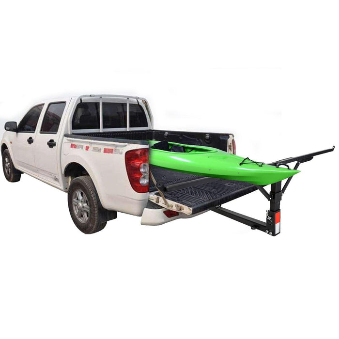 DURAFORCE Foldable Truck Bed Hitch Extender Extension Rack Canoe Boat Kayak Lumber w/Flag