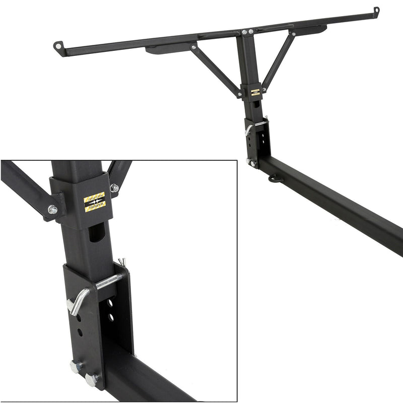 DURAFORCE Foldable Truck Bed Hitch Extender Extension Rack Canoe Boat Kayak Lumber w/Flag