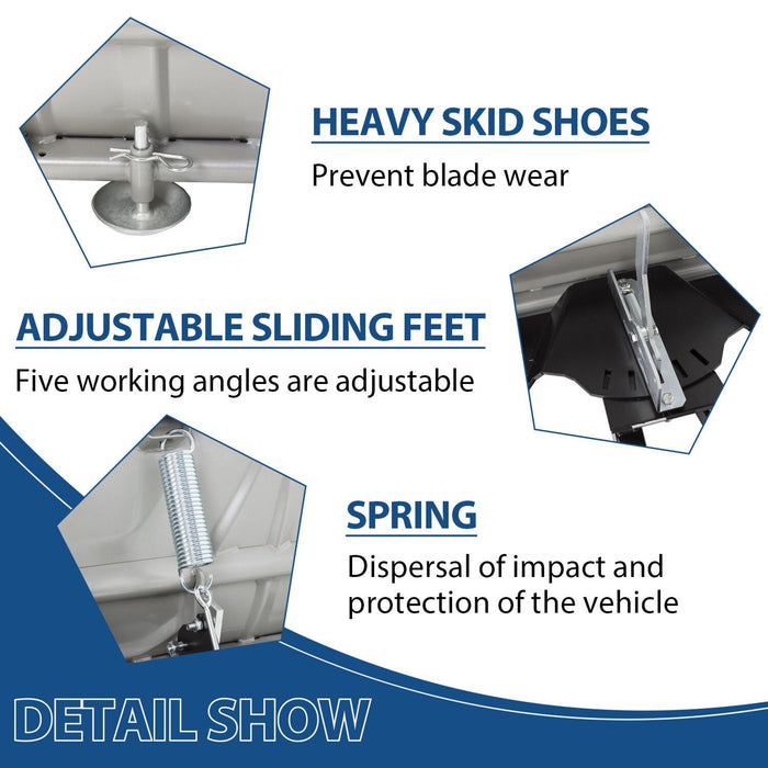 DURAFORCE Snow Plow Blade Universal Kit Adjustable 48" For Honda Kawasaki Polaris ATV