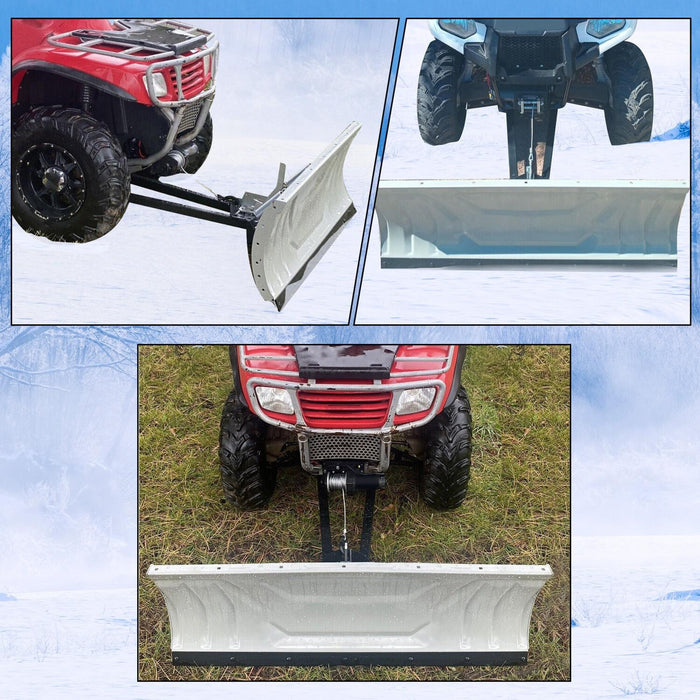 DURAFORCE Snow Plow Blade Universal Kit Adjustable 48" For Honda Kawasaki Polaris ATV