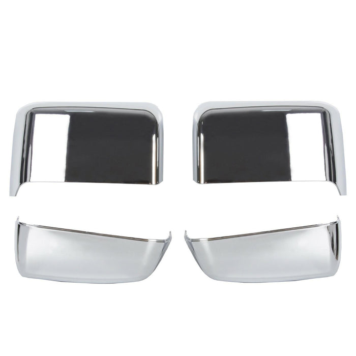 DURAFORCE For 2014-2019 Chevy Silverado GMC Sierra Chrome Tow Mirror Cap Cover Assemblies