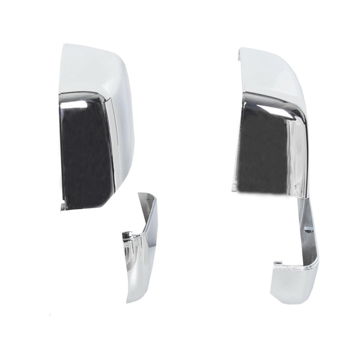 DURAFORCE For 2014-2019 Chevy Silverado GMC Sierra Chrome Tow Mirror Cap Cover Assemblies