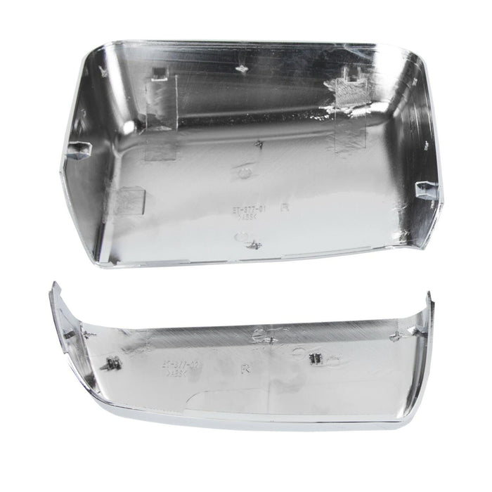 DURAFORCE For 2014-2019 Chevy Silverado GMC Sierra Chrome Tow Mirror Cap Cover Assemblies