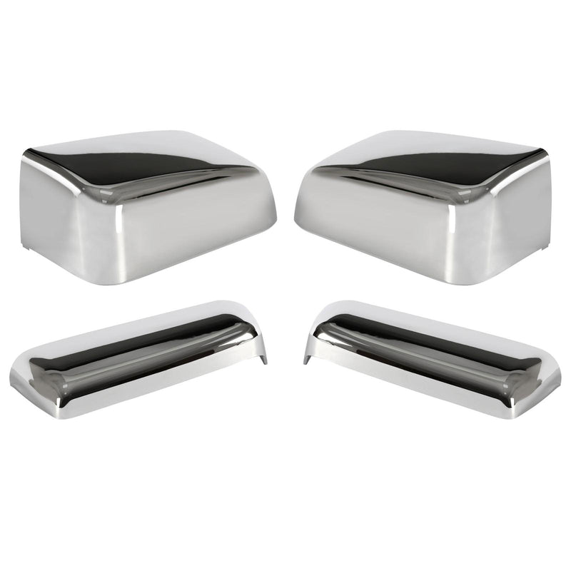DURAFORCE For 2014-2019 Chevy Silverado GMC Sierra Chrome Tow Mirror Cap Cover Assemblies