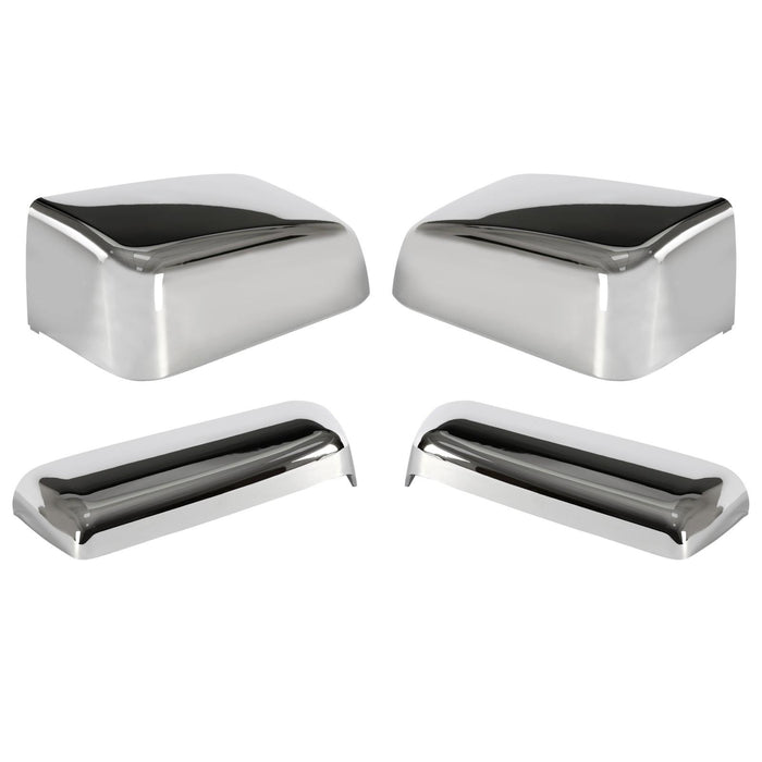 DURAFORCE For 2014-2019 Chevy Silverado GMC Sierra Chrome Tow Mirror Cap Cover Assemblies