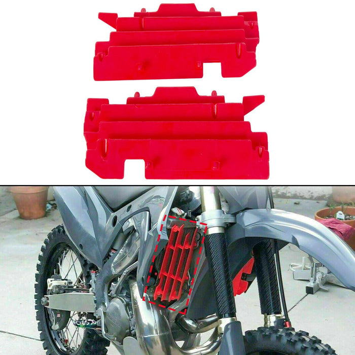 DURAFORCE Red RADIATOR LOUVERS Guards For Honda CR125R CR250R CRF450R 2000-2004 01 02 03