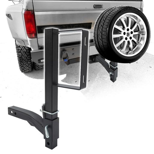 DURAFORCE Spare Tire Mount Carrier Bracket For SUV ATV UTV RV Truck Car w/2'' Receiver