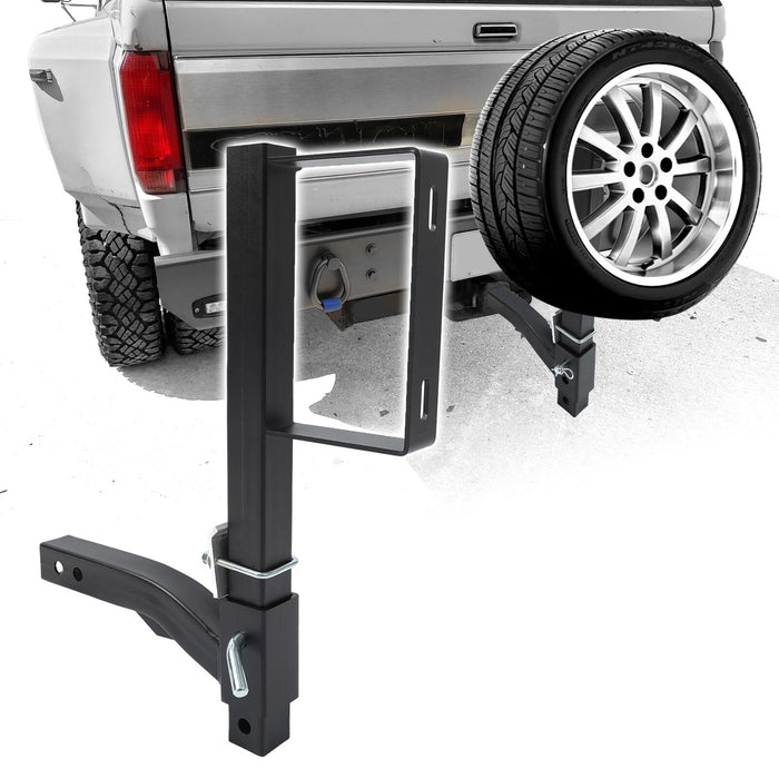 DURAFORCE Spare Tire Mount Carrier Bracket For SUV ATV UTV RV Truck Car w/2'' Receiver