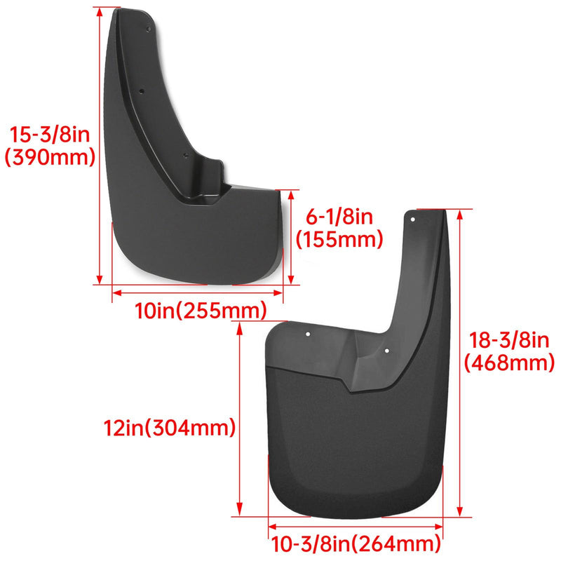 DURAFORCE For 2009-2018 Dodge Ram 1500 2500 3500 Mud Flaps Guards Splash Flares Front Rear