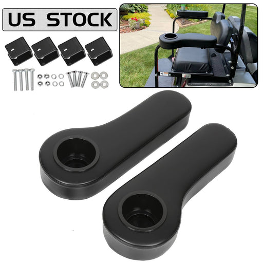 DURAFORCE Pair Of 2 Golf Cart Arm Rest Drink Cup Holder For EZGO/Club Car/Yamaha Rear Seat