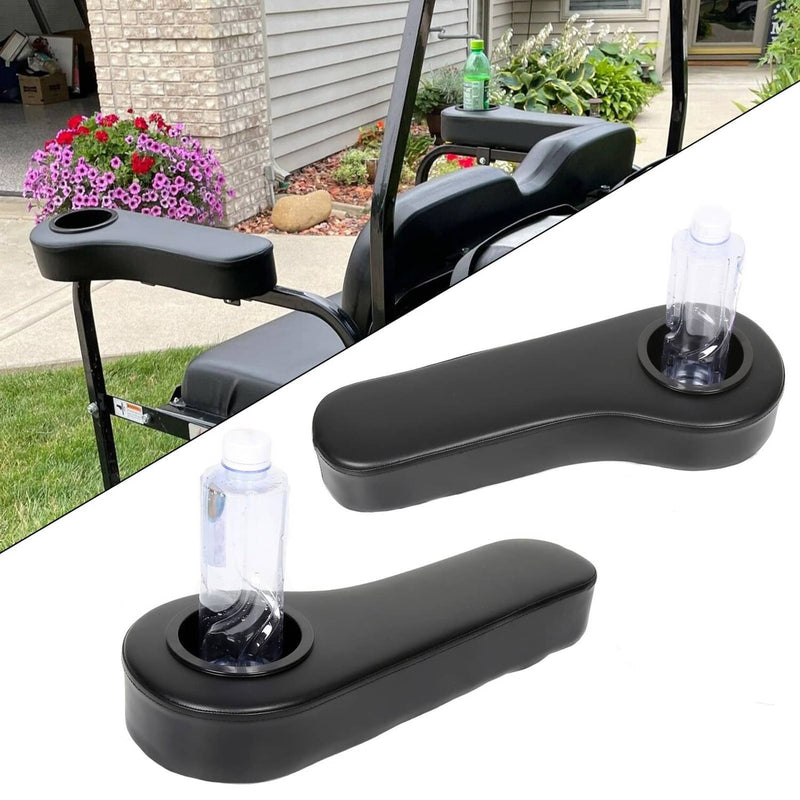 DURAFORCE Pair Of 2 Golf Cart Arm Rest Drink Cup Holder For EZGO/Club Car/Yamaha Rear Seat