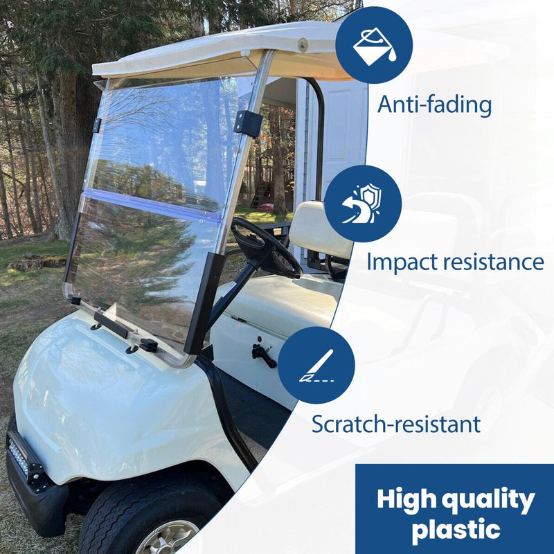 DURAFORCE For Yamaha G14 G16 G19 Clear PC Folding Windshield 1995-03 Golf Cart Part