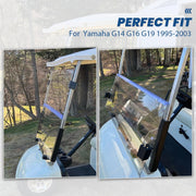 DURAFORCE For Yamaha G14 G16 G19 Clear PC Folding Windshield 1995-03 Golf Cart Part