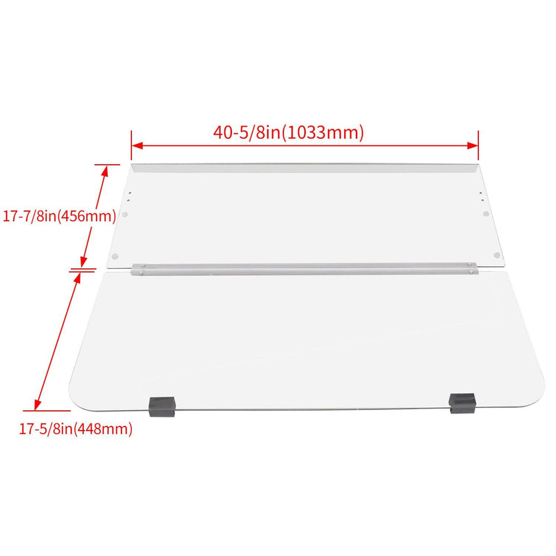 DURAFORCE For Yamaha G14 G16 G19 Clear PC Folding Windshield 1995-03 Golf Cart Part