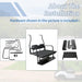 DURAFORCE Fit Club Car DS 2000.5+ Golf Cart Flip Folding Rear Back Seat Kit - Black