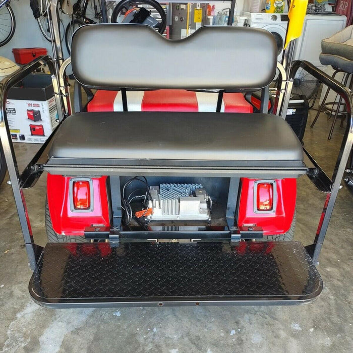 DURAFORCE Fit Club Car DS 2000.5+ Golf Cart Flip Folding Rear Back Seat Kit - Black