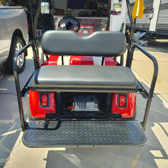 DURAFORCE Fit Club Car DS 2000.5+ Golf Cart Flip Folding Rear Back Seat Kit - Black