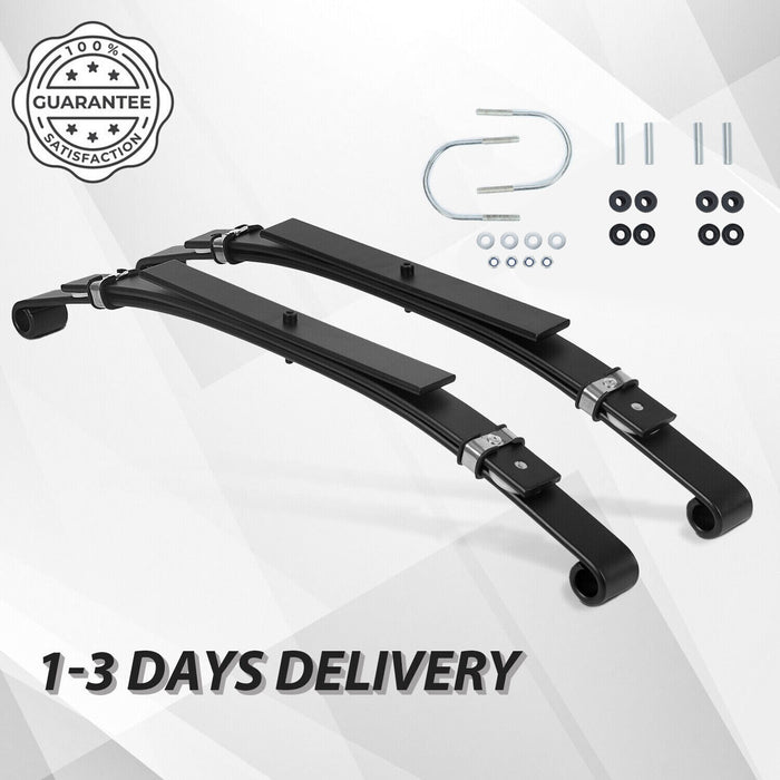 DURAFORCE Golf Cart Rear Leaf Springs Bushing Heavy Duty 3 Leaf For Club Car DS 1981 1982+