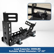 DURAFORCE Dirt Bike Motorcycle Wheel Stop Chock Upright Stand w/ Mounting Kit Tire Rack