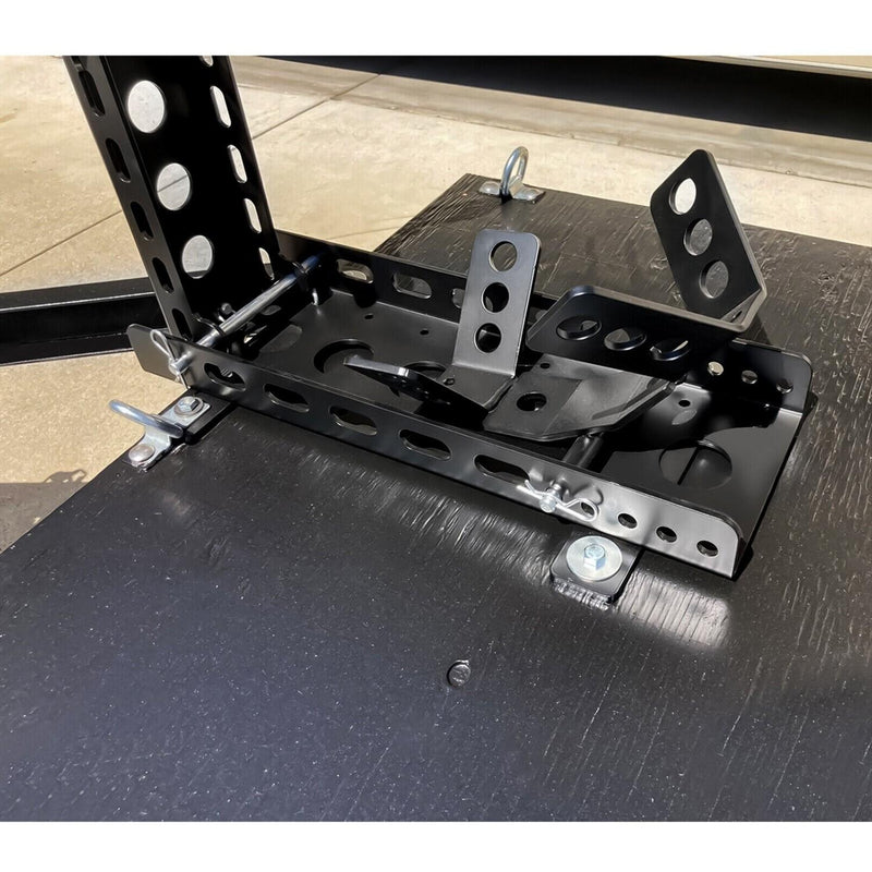 DURAFORCE Dirt Bike Motorcycle Wheel Stop Chock Upright Stand w/ Mounting Kit Tire Rack