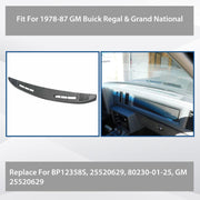 DURAFORCE For 1978-1987 Buick Regal Grand National Upper Dash Panel Replace 25520629 Gray