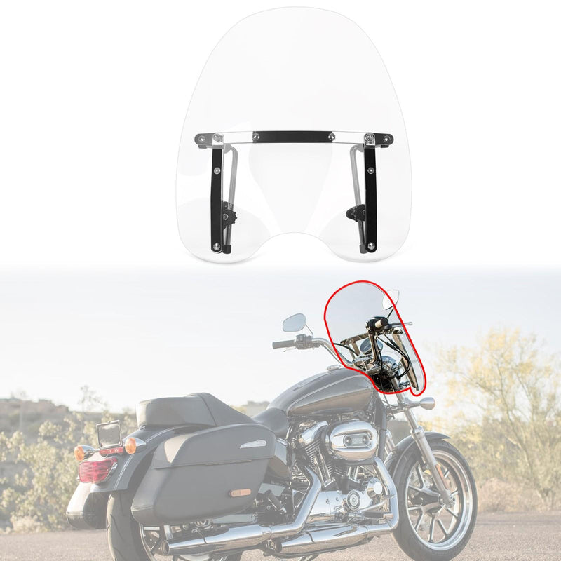 DURAFORCE 18"x16" Clear Windshield Windscreen For Suzuki Savage Intruder Volusia Boulevard