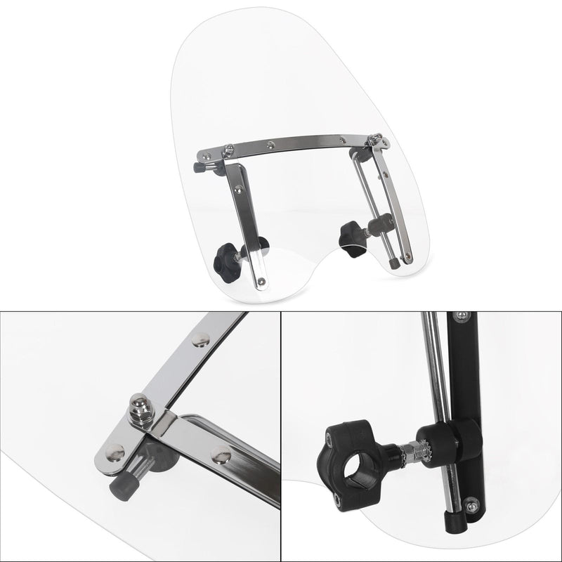 DURAFORCE 18"x16" Clear Windshield Windscreen For Suzuki Savage Intruder Volusia Boulevard