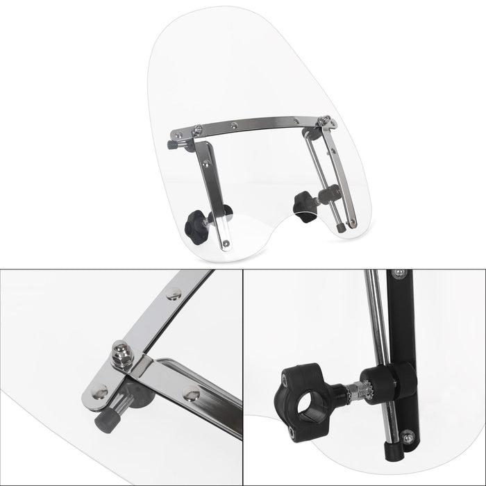 DURAFORCE 18"x16" Clear Windshield Windscreen For Suzuki Savage Intruder Volusia Boulevard