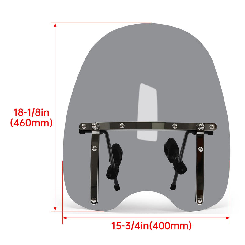 DURAFORCE Tinted Windshield For Honda Magna Shadow 600 750 1100 Spirit Sabre VT C2 18"x16"