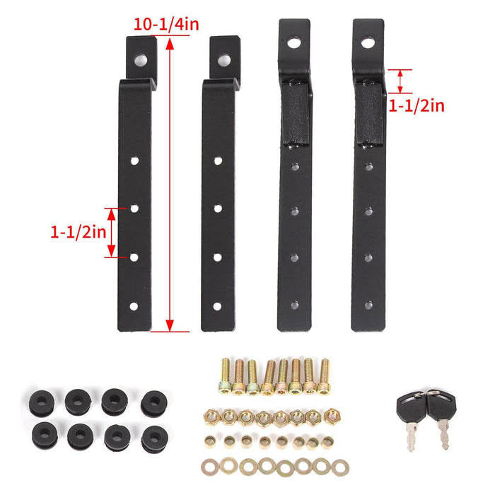 DURAFORCE Black Hard Saddle Bags Trunk Luggage Motorcycle For Harley Softail Yamaha XV SR