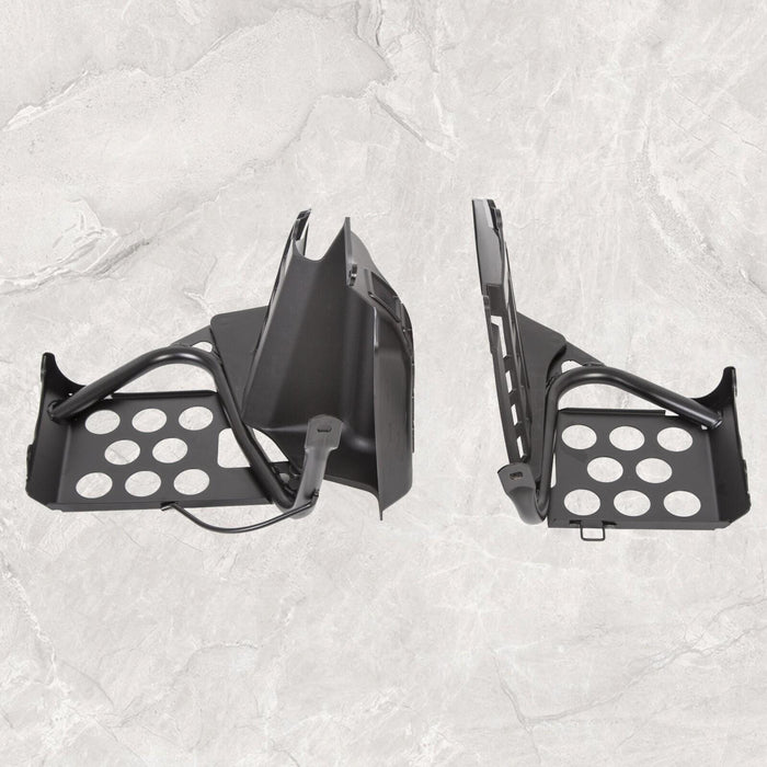 DURAFORCE Heel Guards Footrest For Yamaha Banshee YFZ350 Left + Right Nerf Bars 1987-2006
