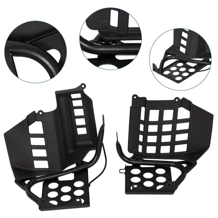 DURAFORCE Heel Guards Footrest For Yamaha Banshee YFZ350 Left + Right Nerf Bars 1987-2006