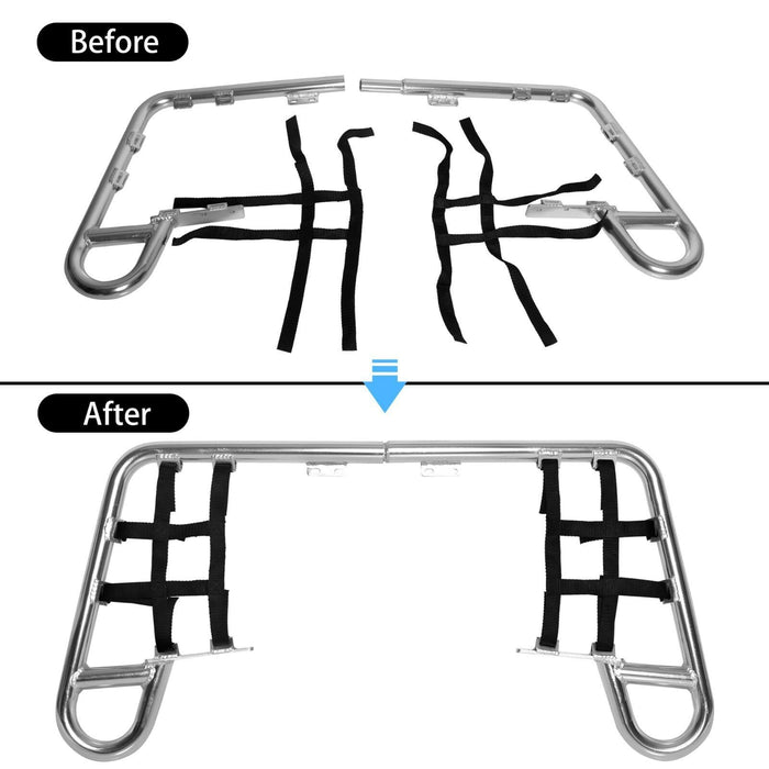DURAFORCE For Honda TRX 250X 1987-88 TRX 300EX 300X 93-09 Aluminum Silver Nerf Bars