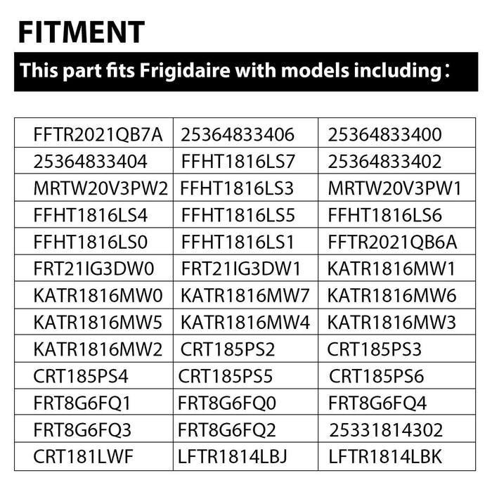 DURAFORCE For 240534901 Ref Door Shelf Rack Bar for Frigidaire AP3214630 PS734935