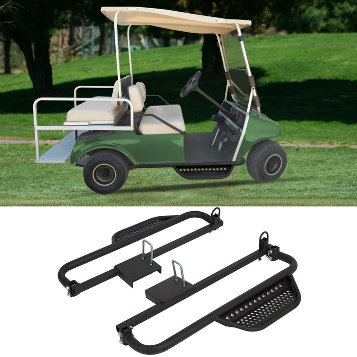 DURAFORCE Pair Heavy Duty Steel Nerf Bars / Running Boards For Club Car DS 1982-UP