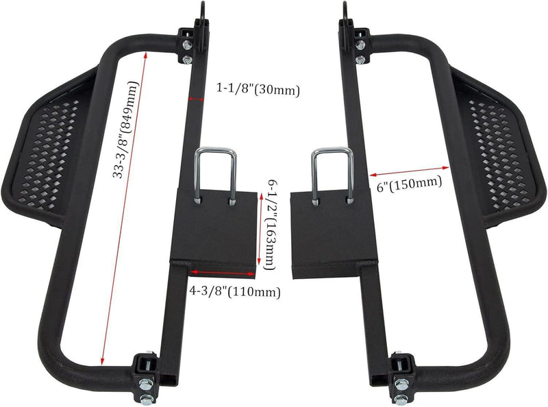 DURAFORCE Pair Heavy Duty Steel Nerf Bars / Running Boards For Club Car DS 1982-UP