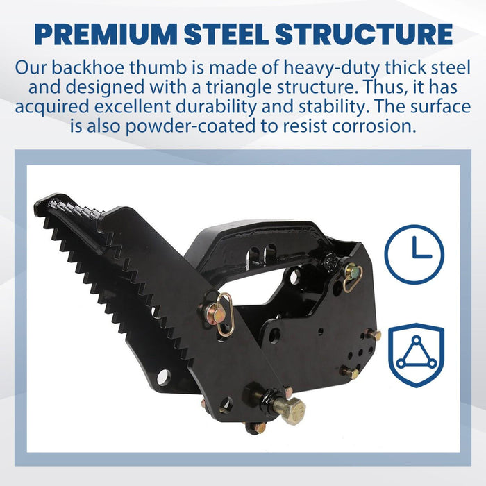 DURAFORCE Backhoe Thumb Excavator Universal Claw Tractor For Kubota Mahindra Attachment